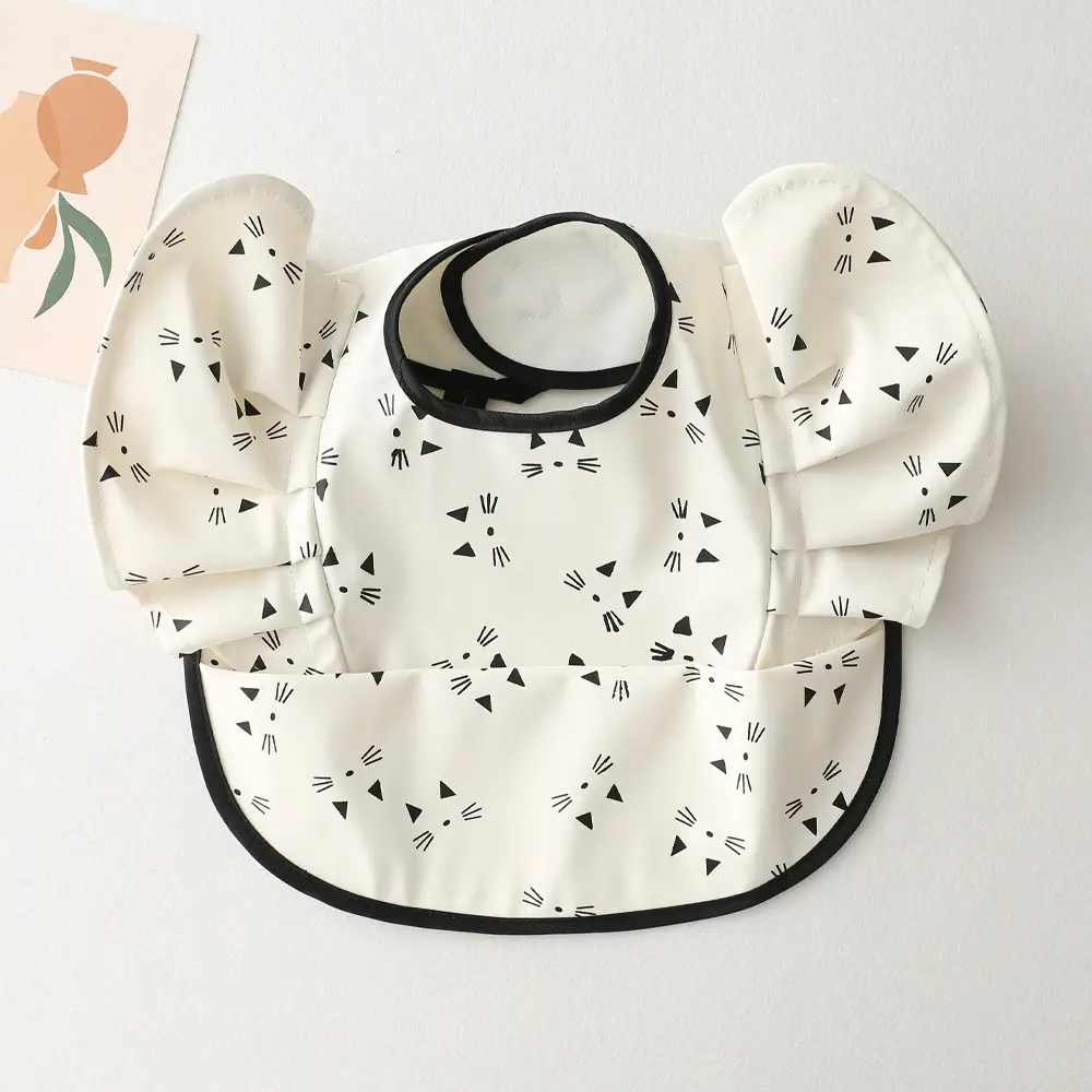 Sweden Retro-Dressing Baby Eating Bib Angel Wings Design - Image 53