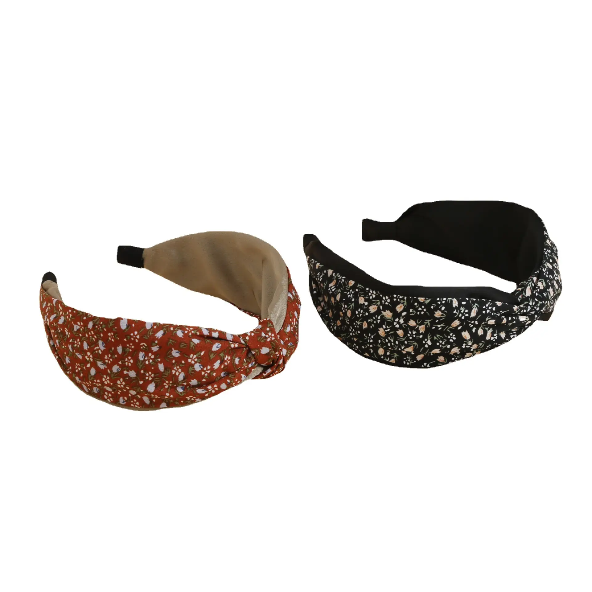 Korean Style Floral Headband for Women Wide Brim Cross Knot - Image 9