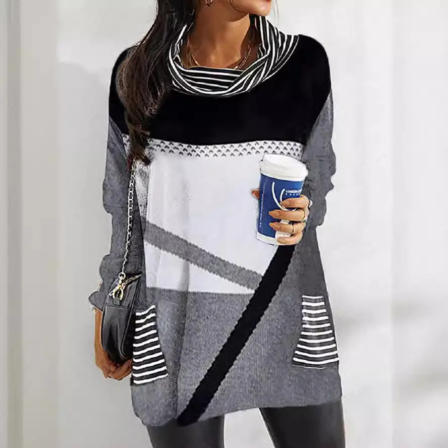 Cross-Border Women's Printed Long Sleeve Shirt with Crossbody Bag - Image 7