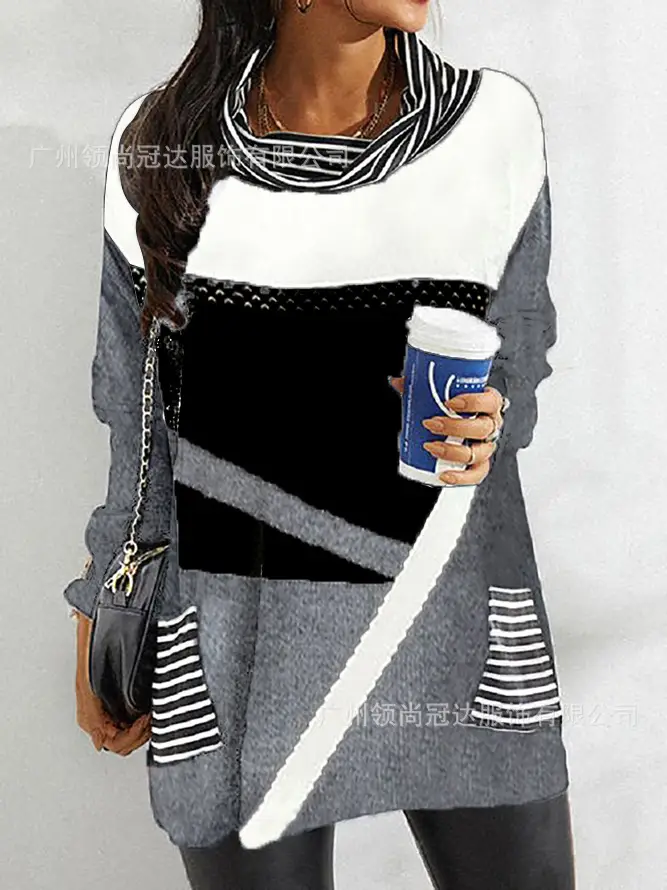 Cross-Border Women's Printed Long Sleeve Shirt with Crossbody Bag - Image 2