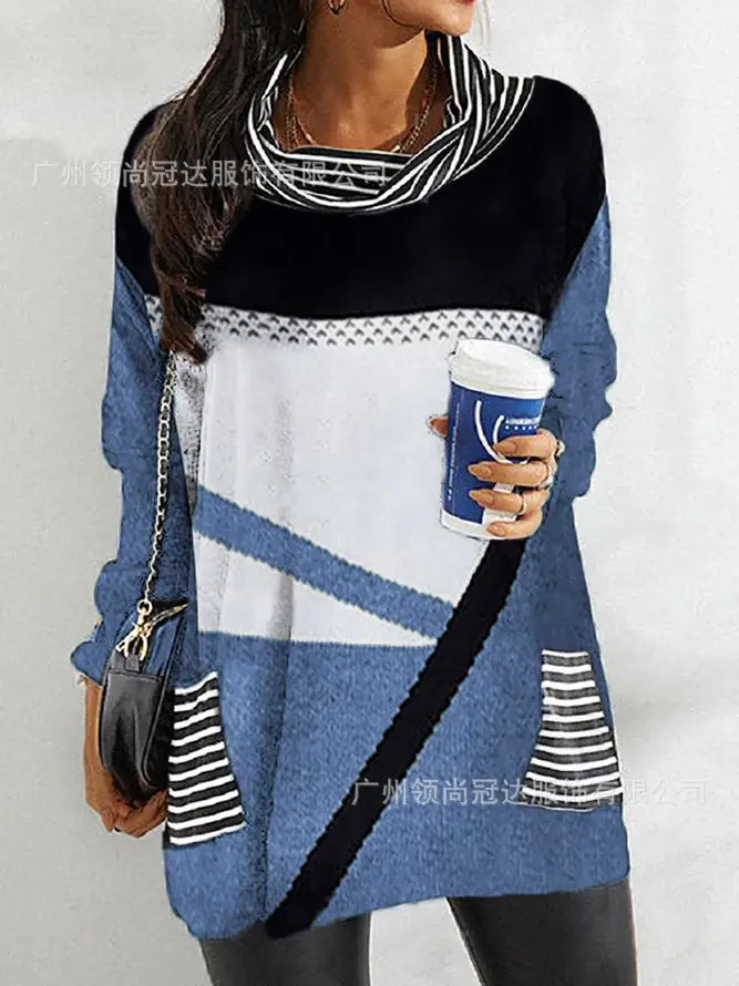 Cross-Border Women's Printed Long Sleeve Shirt with Crossbody Bag - Image 5