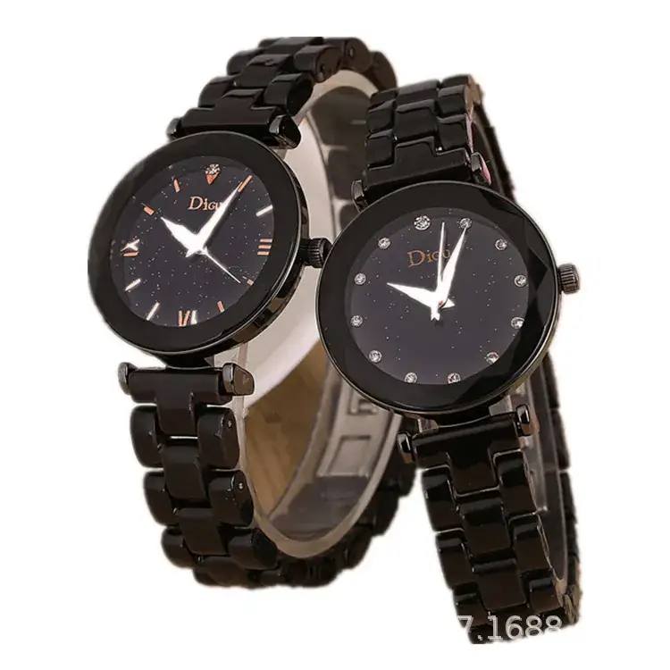 Women's Black Diamond Watch with Mesh Belt - Image 5
