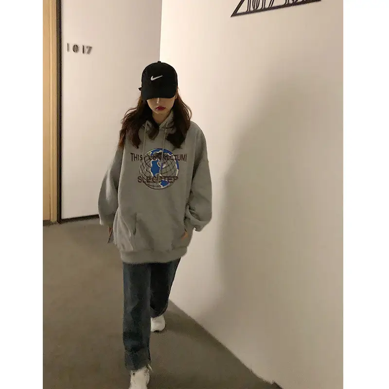 Men Hooded Velvet Jacket Winter Grey New Hong Kong — feature 5
