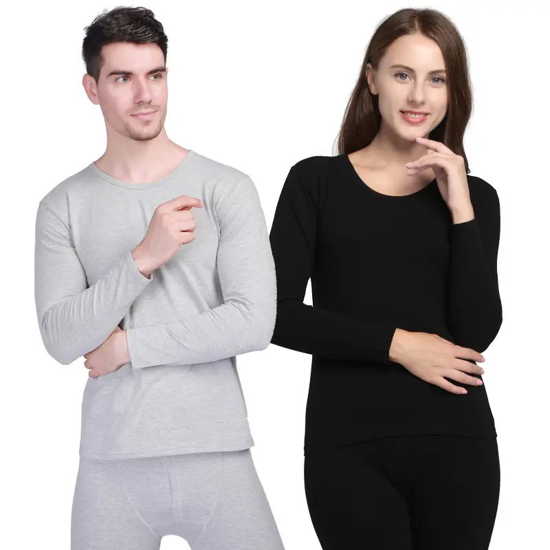 New Men Women Lycra Cotton Long Thin Warm Close Fitting Round Neck Stretch Underwear - Image 15