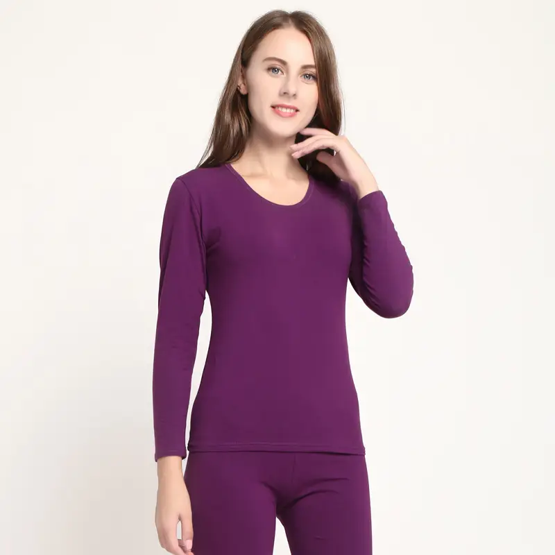 New Men Women Lycra Cotton Long Thin Warm Close Fitting Round Neck Stretch Underwear - Image 10