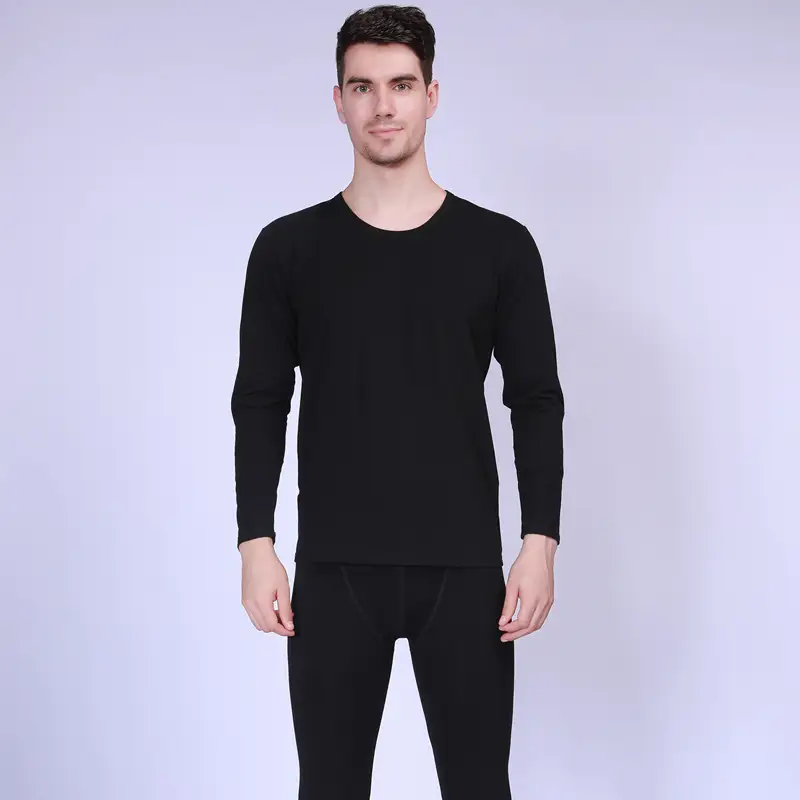 New Men Women Lycra Cotton Long Thin Warm Close Fitting Round Neck Stretch Underwear - Image 3