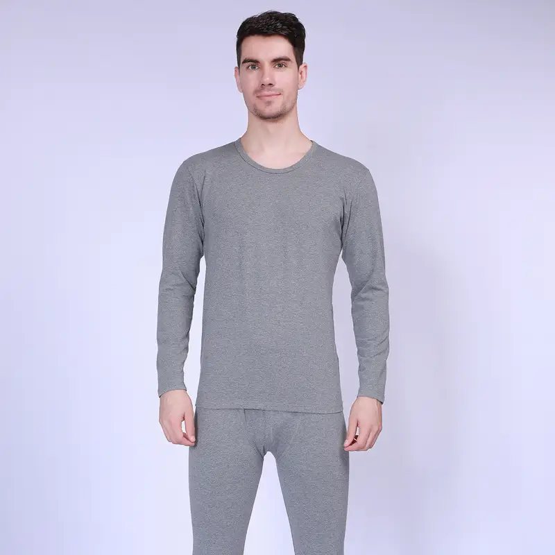 New Men Women Lycra Cotton Long Thin Warm Close Fitting Round Neck Stretch Underwear - Image 6