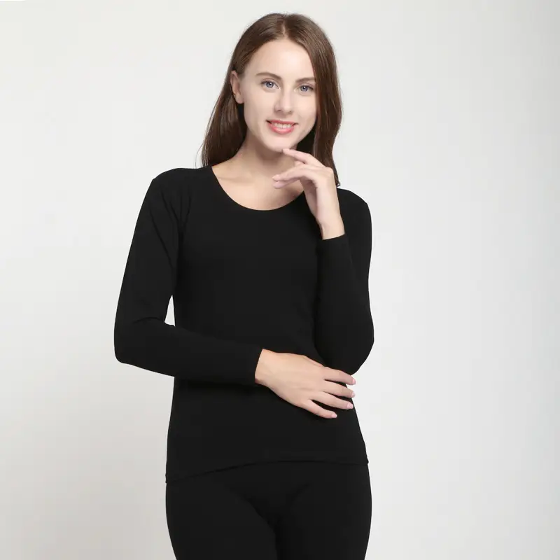 New Men Women Lycra Cotton Long Thin Warm Close Fitting Round Neck Stretch Underwear - Image 9