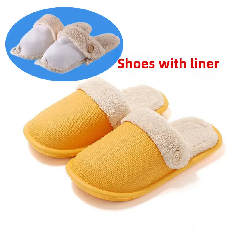Women Cotton Slippers Green Plush Maternity Warm Winter - Image 8