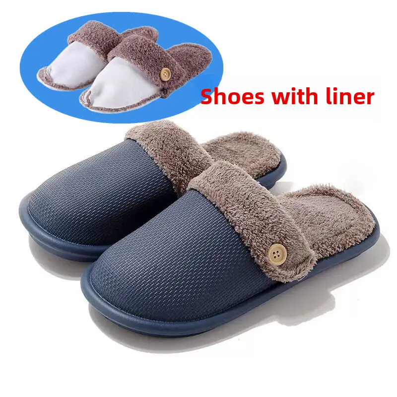 Women Cotton Slippers Green Plush Maternity Warm Winter - Image 17