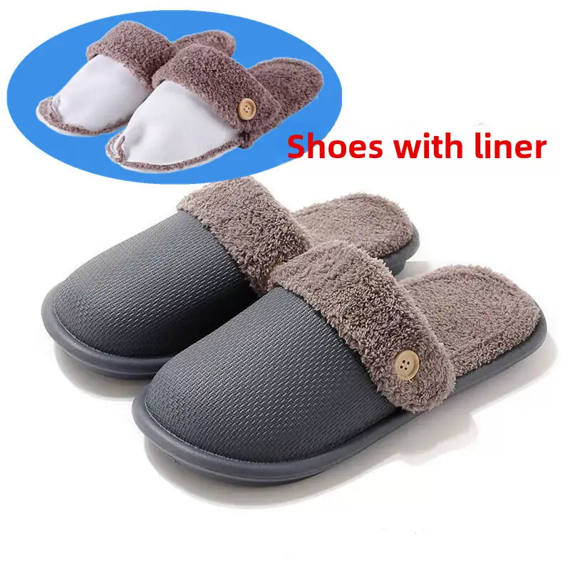 Women Cotton Slippers Green Plush Maternity Warm Winter - Image 19