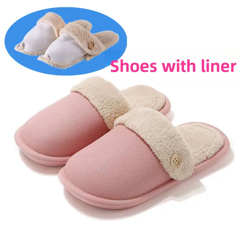 Women Cotton Slippers Green Plush Maternity Warm Winter - Image 24