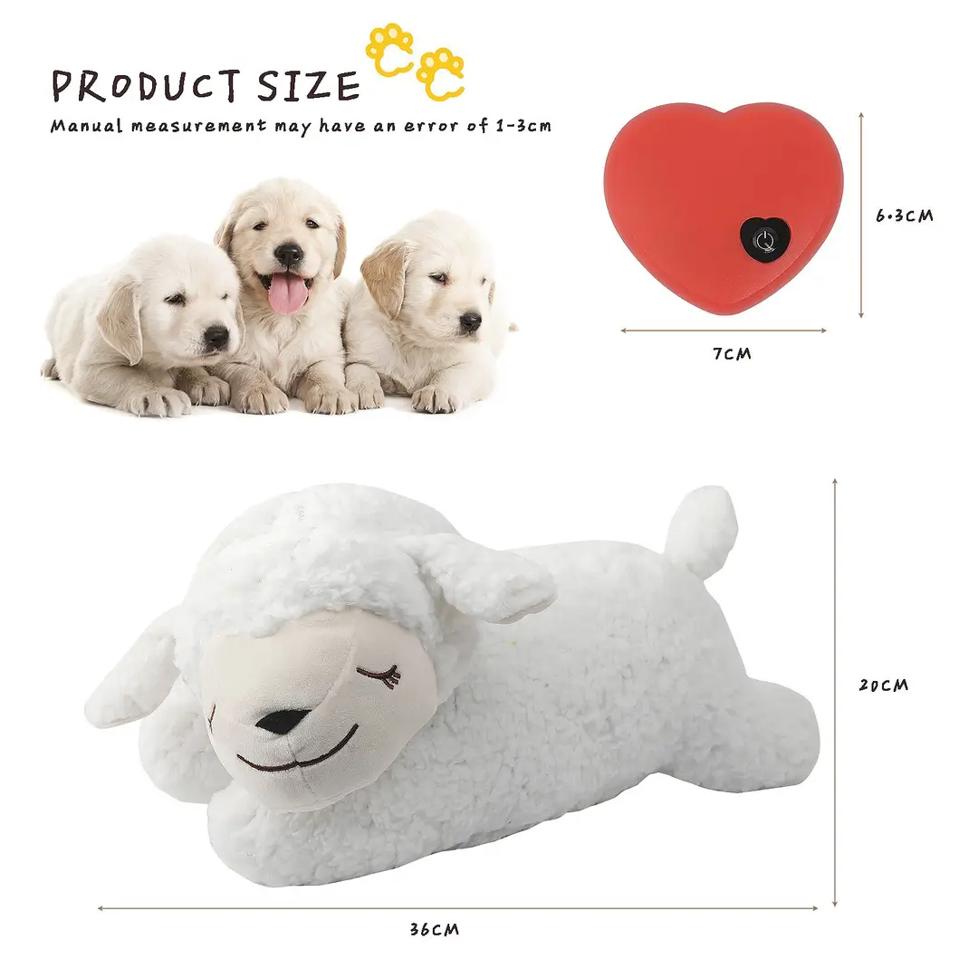 Amazon cross-border factory smart pet love pet anxiety heartbeat box simulation heartbeat battery box toy — feature 10