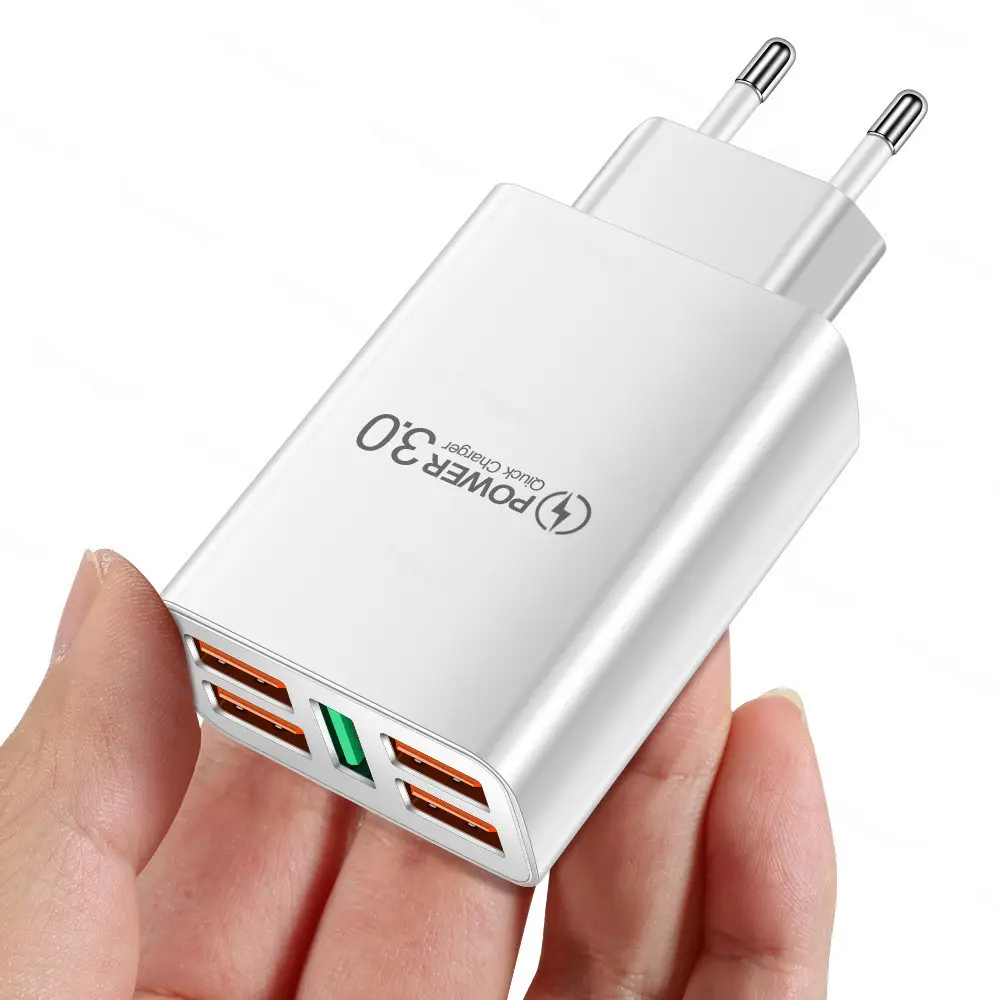 5.1A Multi-USB Travel Charger with European Plug - Image 3