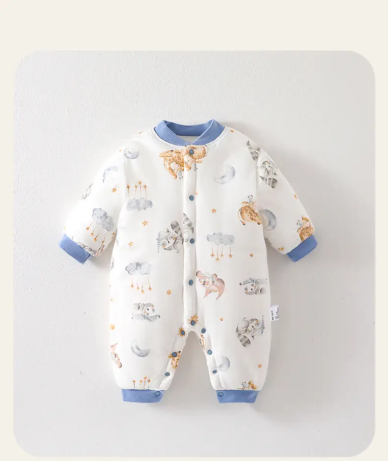 Newborn Baby Cotton Jumpsuit with Car Print — feature 15