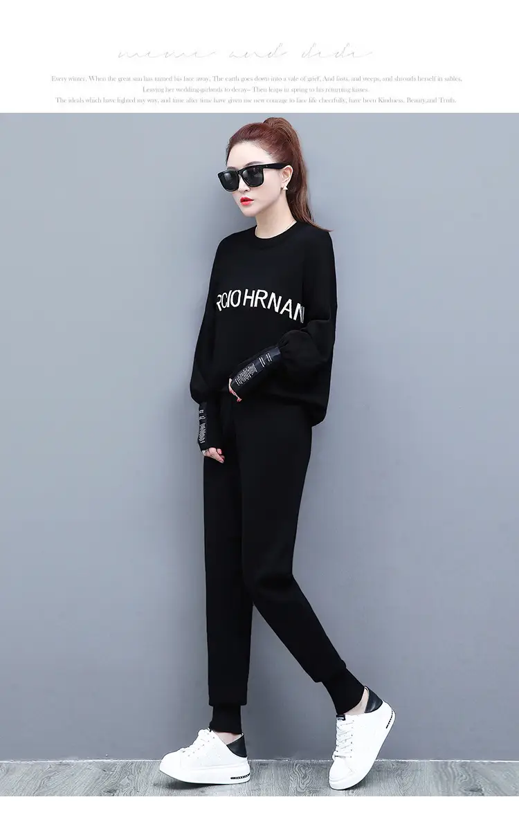 2025 Fat Body Reducing Korean Style Black Sweatpants Set — feature 10