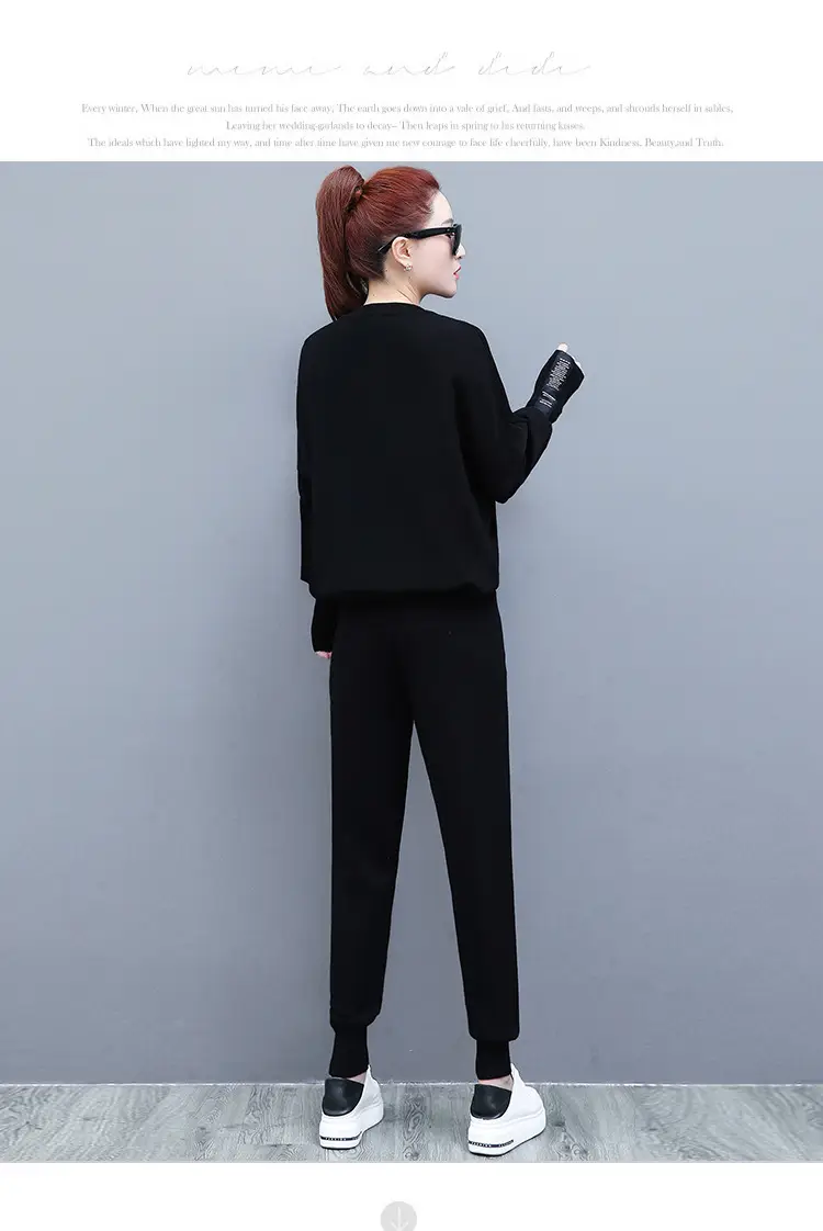 2025 Fat Body Reducing Korean Style Black Sweatpants Set — feature 12