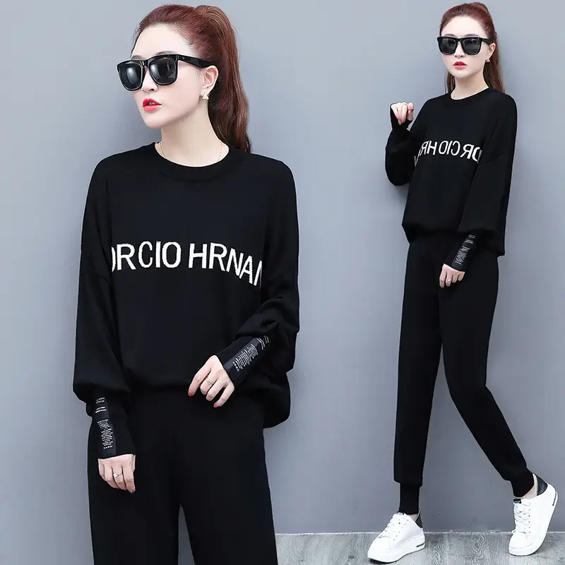 2025 Fat Body Reducing Korean Style Black Sweatpants Set — feature 2