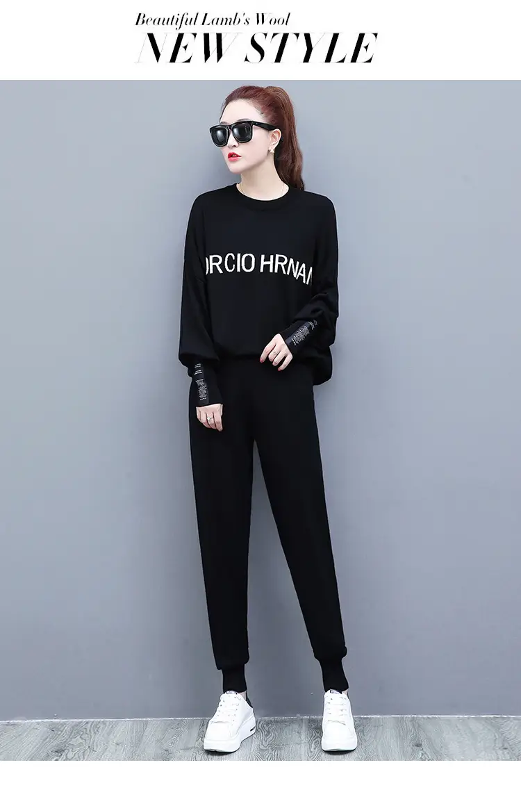 2025 Fat Body Reducing Korean Style Black Sweatpants Set — feature 7