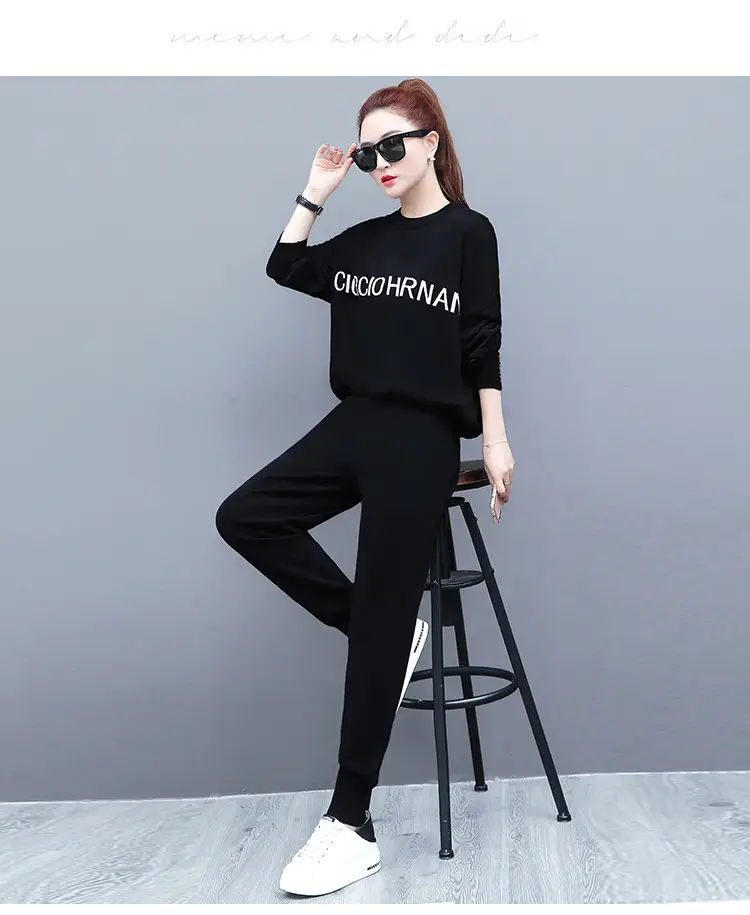 2025 Fat Body Reducing Korean Style Black Sweatpants Set — feature 9