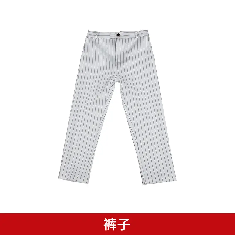 Kids Korean Style White Striped Vest Set for Boys - Image 2