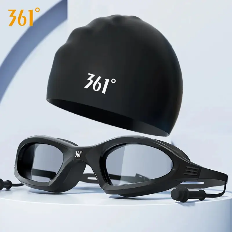 Quiet black + swimming cap [with conjoined earplugs]]