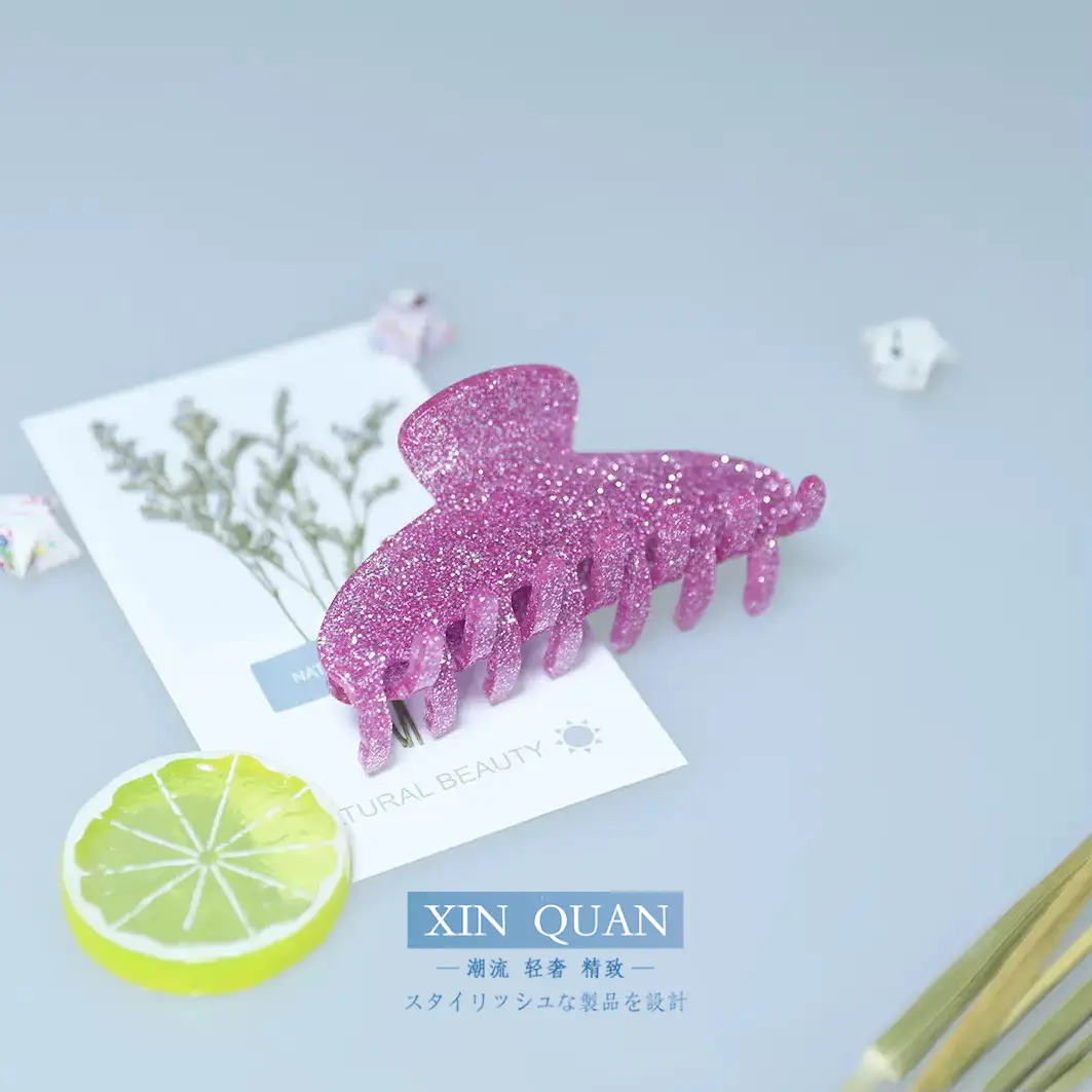 Retro Fashion Hair Clip Shiny Onion Pink — feature 7