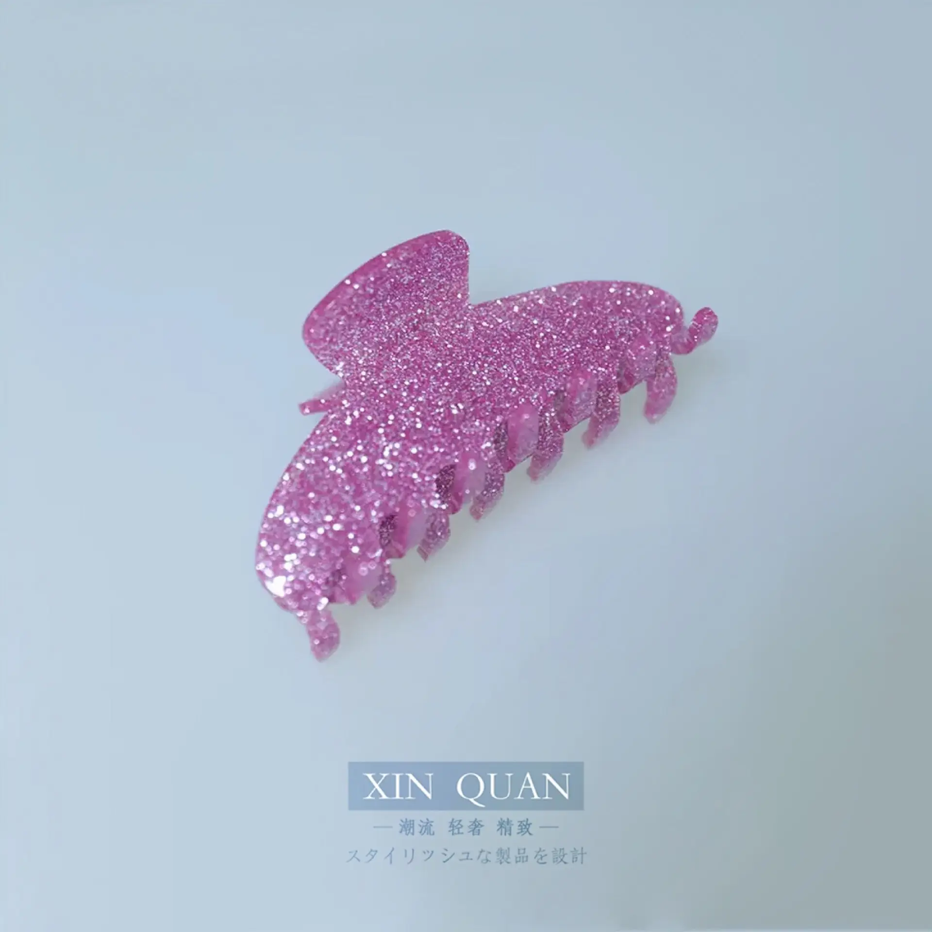 Retro Fashion Hair Clip Shiny Onion Pink — feature 10