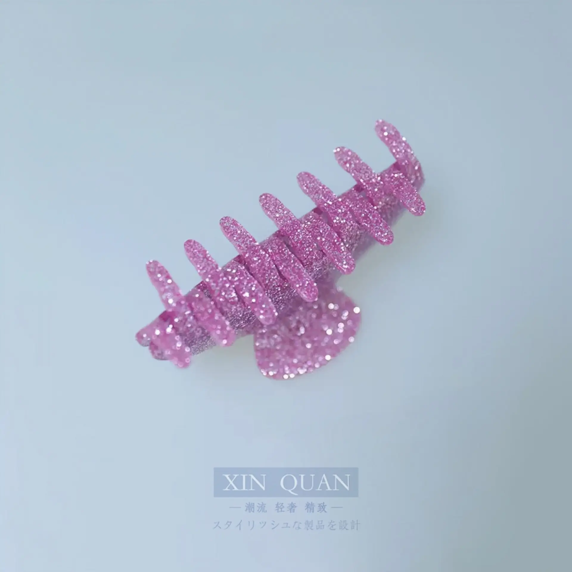Retro Fashion Hair Clip Shiny Onion Pink — feature 11