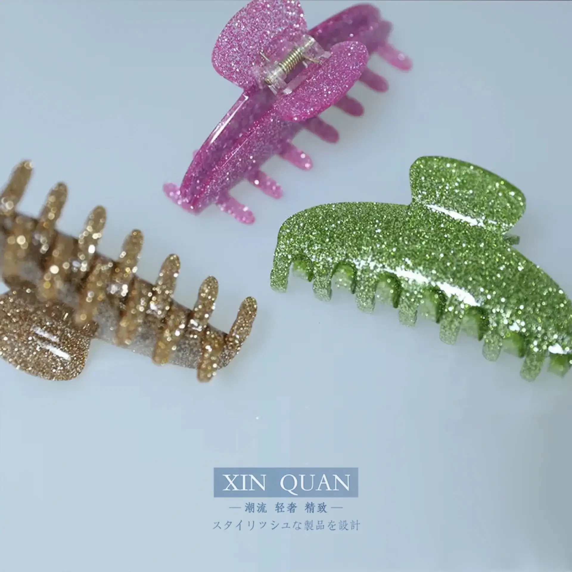 Retro Fashion Hair Clip Shiny Onion Pink — feature 9