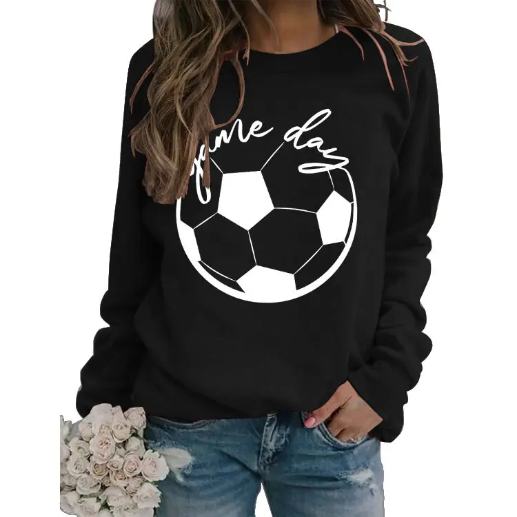 Game Day Printed Sweatshirt Long Sleeve Loose - Image 18