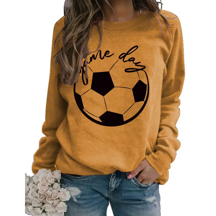 Game Day Printed Sweatshirt Long Sleeve Loose - Image 19