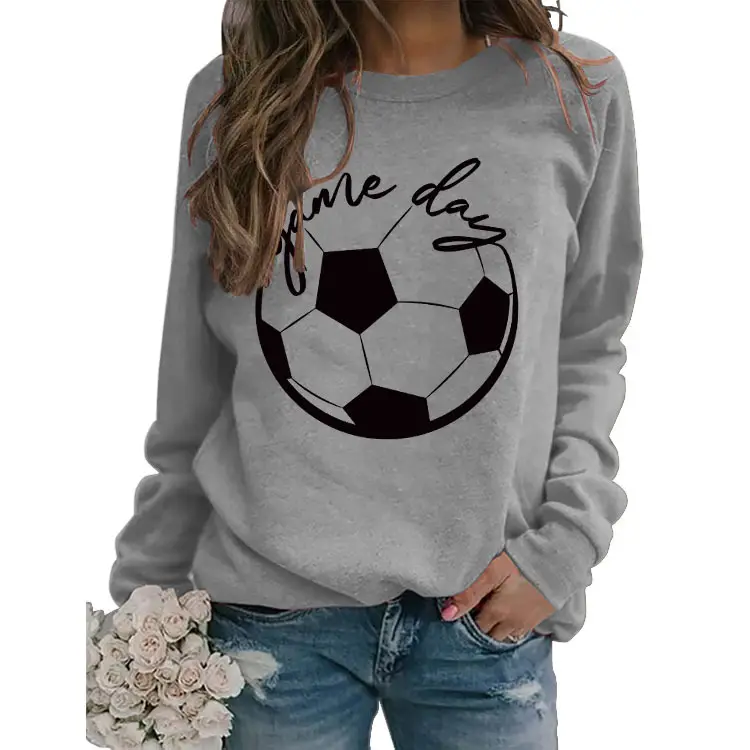 Game Day Printed Sweatshirt Long Sleeve Loose - Image 20