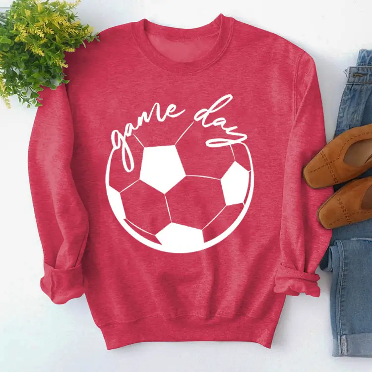Game Day Printed Sweatshirt Long Sleeve Loose - Image 10