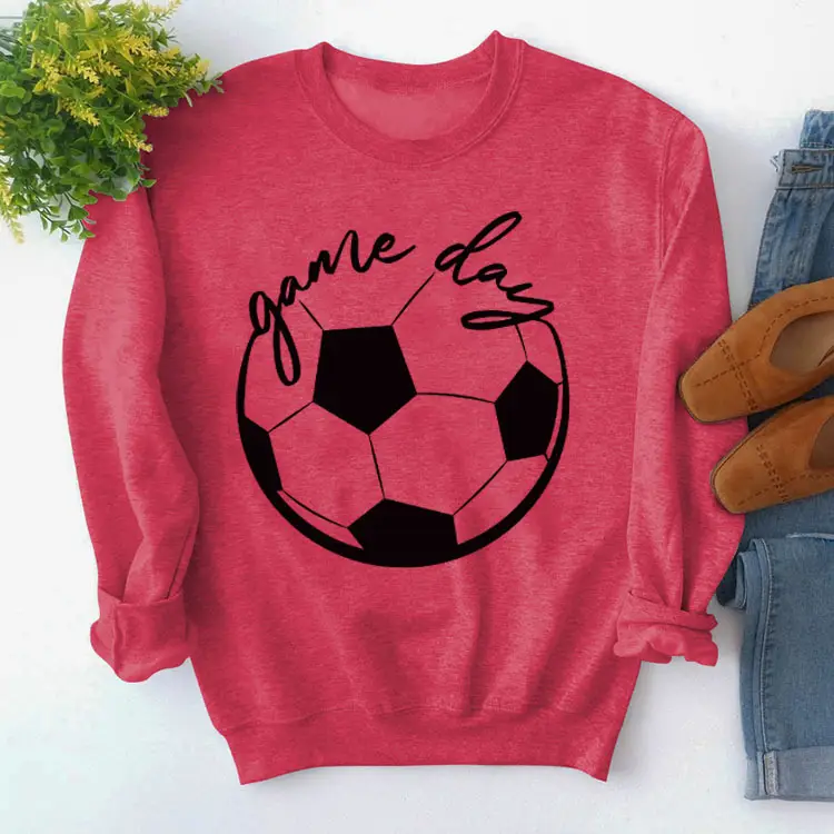 Game Day Printed Sweatshirt Long Sleeve Loose - Image 11
