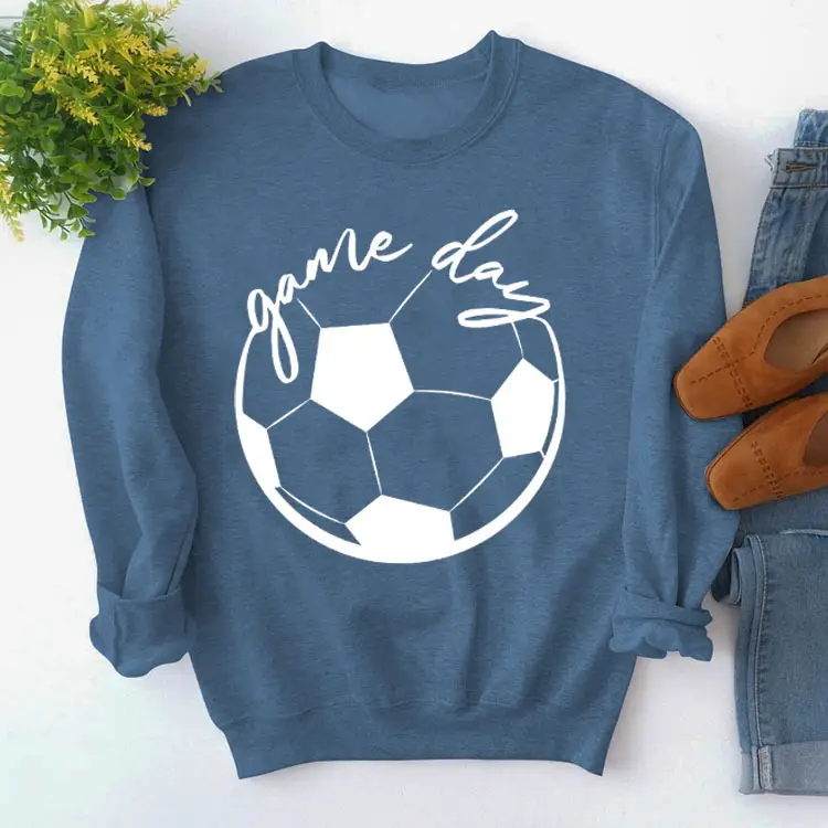 Game Day Printed Sweatshirt Long Sleeve Loose - Image 12