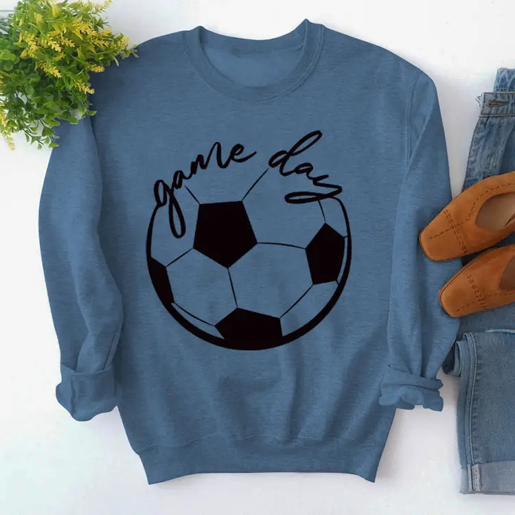 Game Day Printed Sweatshirt Long Sleeve Loose - Image 13