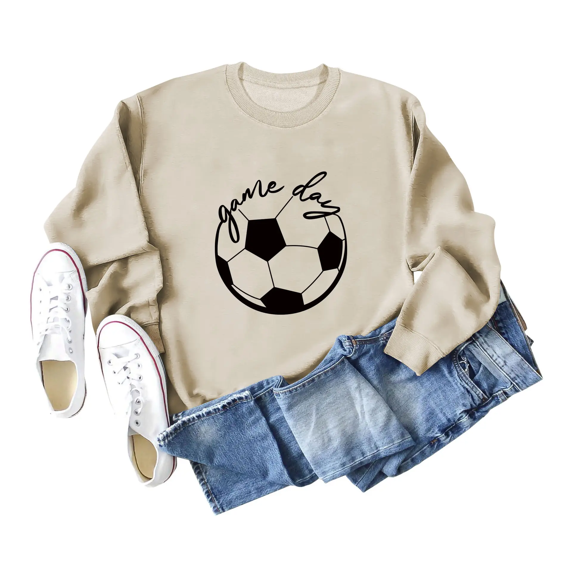 Game Day Printed Sweatshirt Long Sleeve Loose - Image 14
