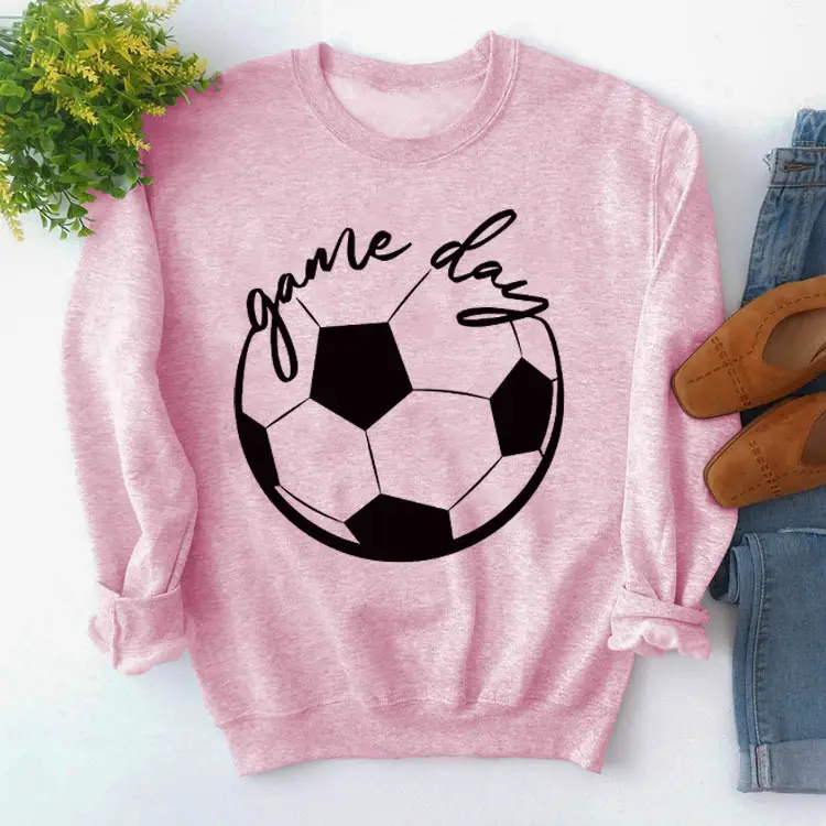Game Day Printed Sweatshirt Long Sleeve Loose - Image 3