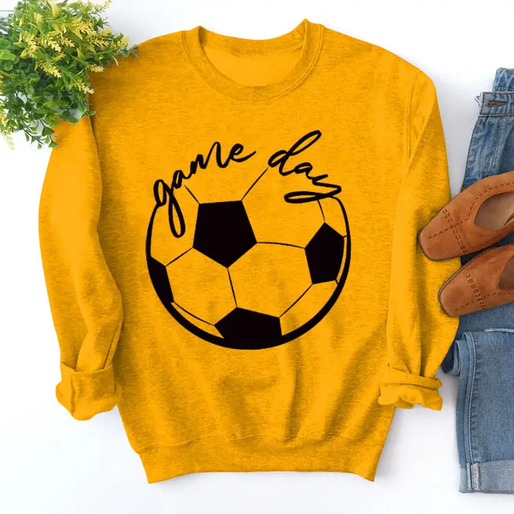 Game Day Printed Sweatshirt Long Sleeve Loose - Image 4