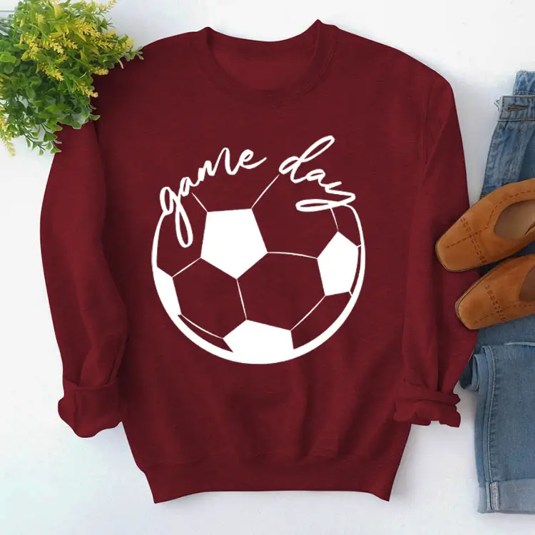 Game Day Printed Sweatshirt Long Sleeve Loose - Image 6