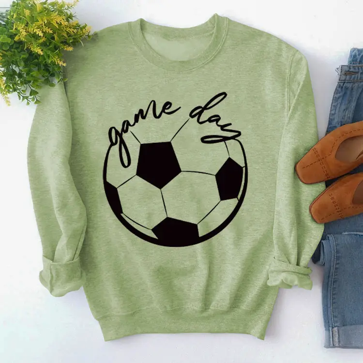 Game Day Printed Sweatshirt Long Sleeve Loose - Image 7