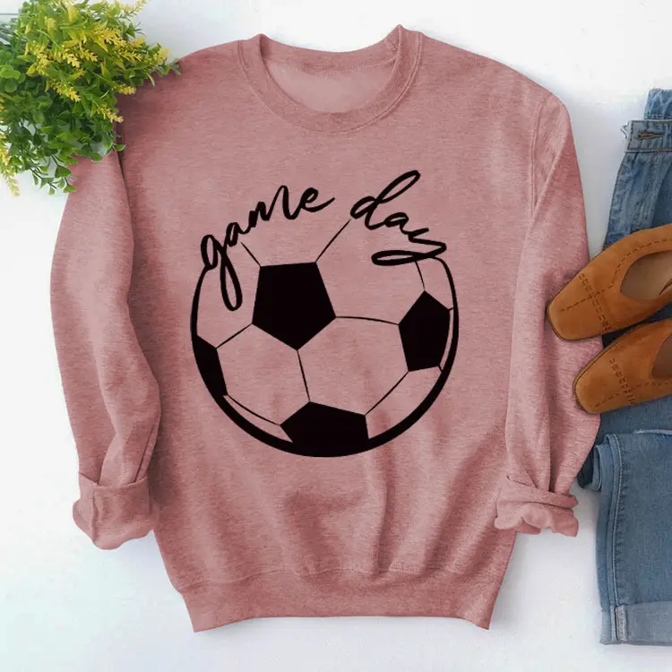Game Day Printed Sweatshirt Long Sleeve Loose - Image 8