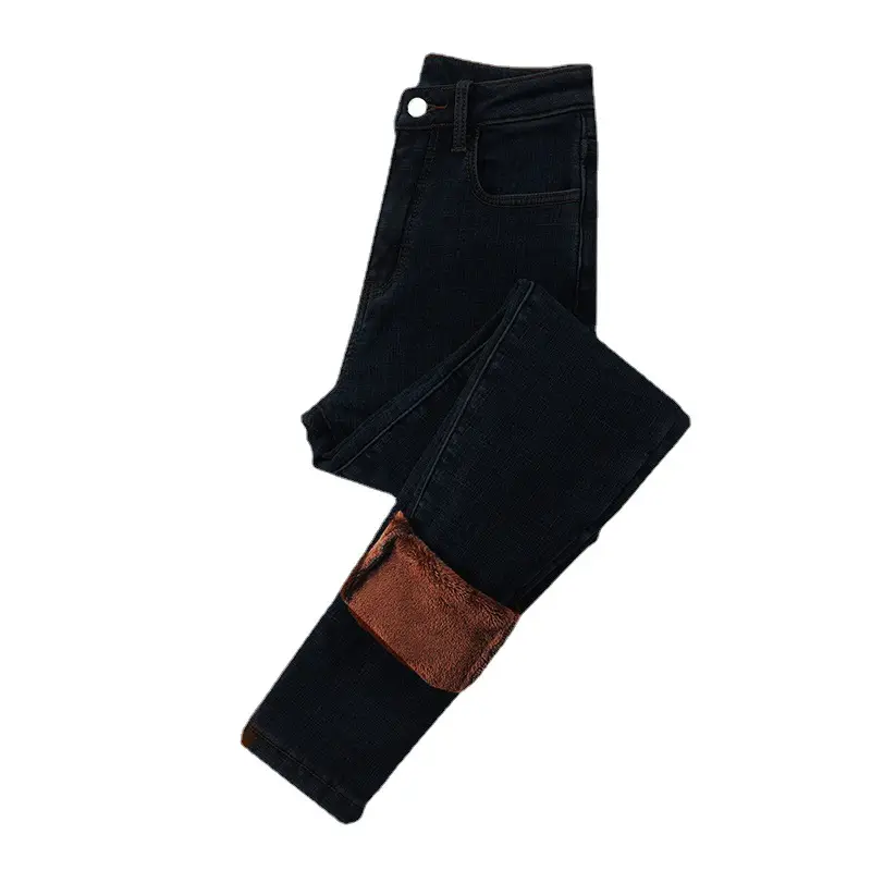 Women Fleece Thick Waist Slimming Foot Pants 2021 Winter - Image 9