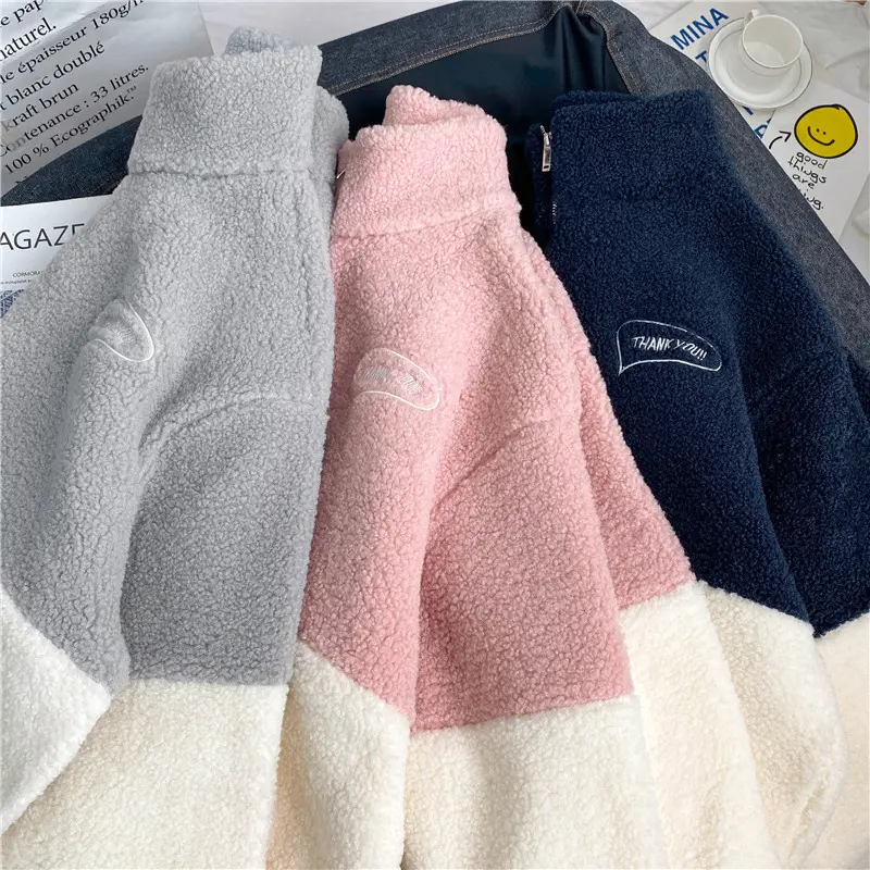 Women Crossbody Velvet Sweatshirt Navy White - Image 5