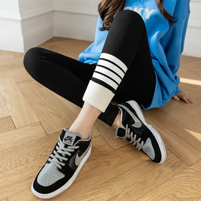 Warm Gray Slim Fit Leggings with 4 Bar Thread - Image 6