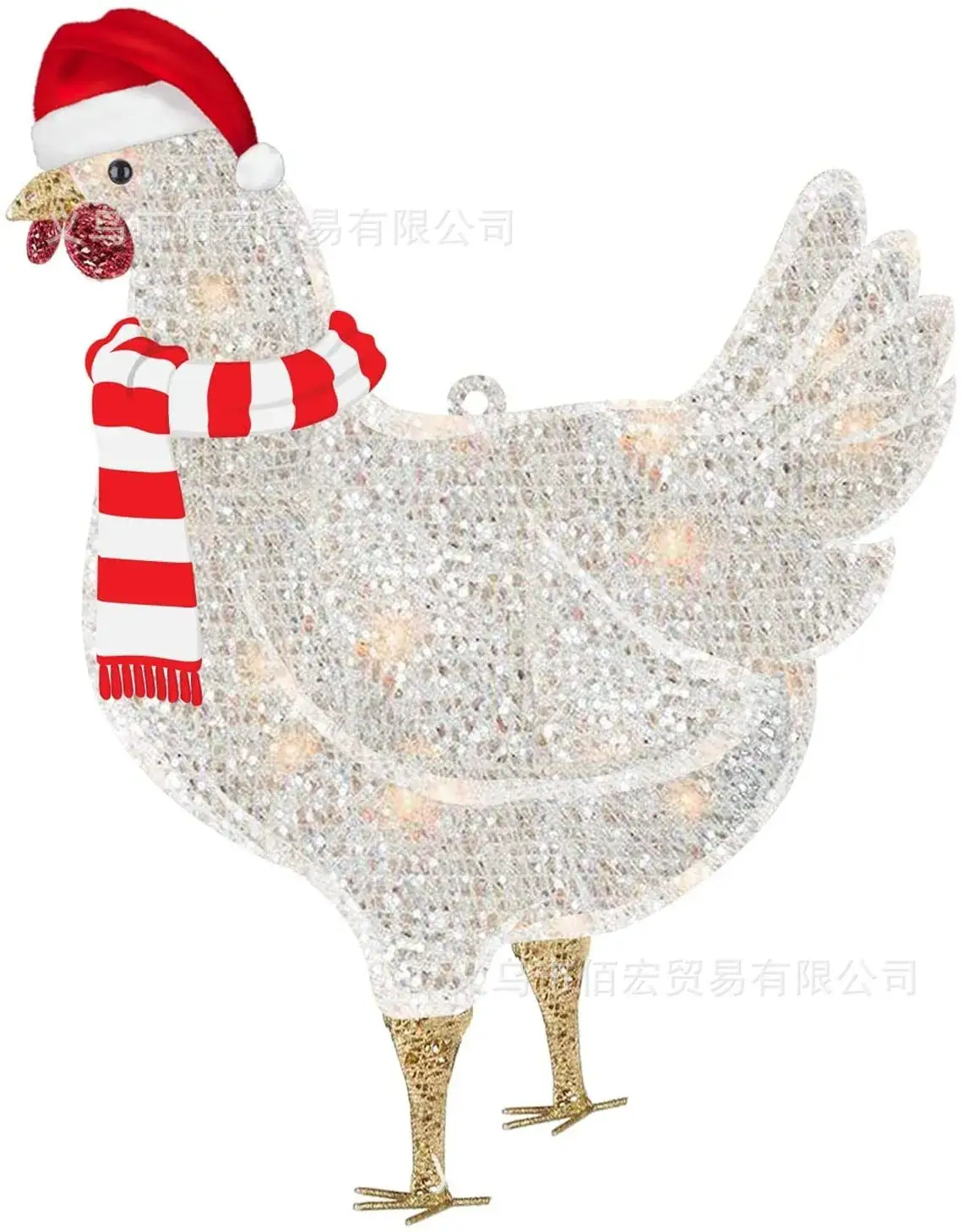 Acrylic Christmas Scarf Chicken Pendant Christmasscarfchicken