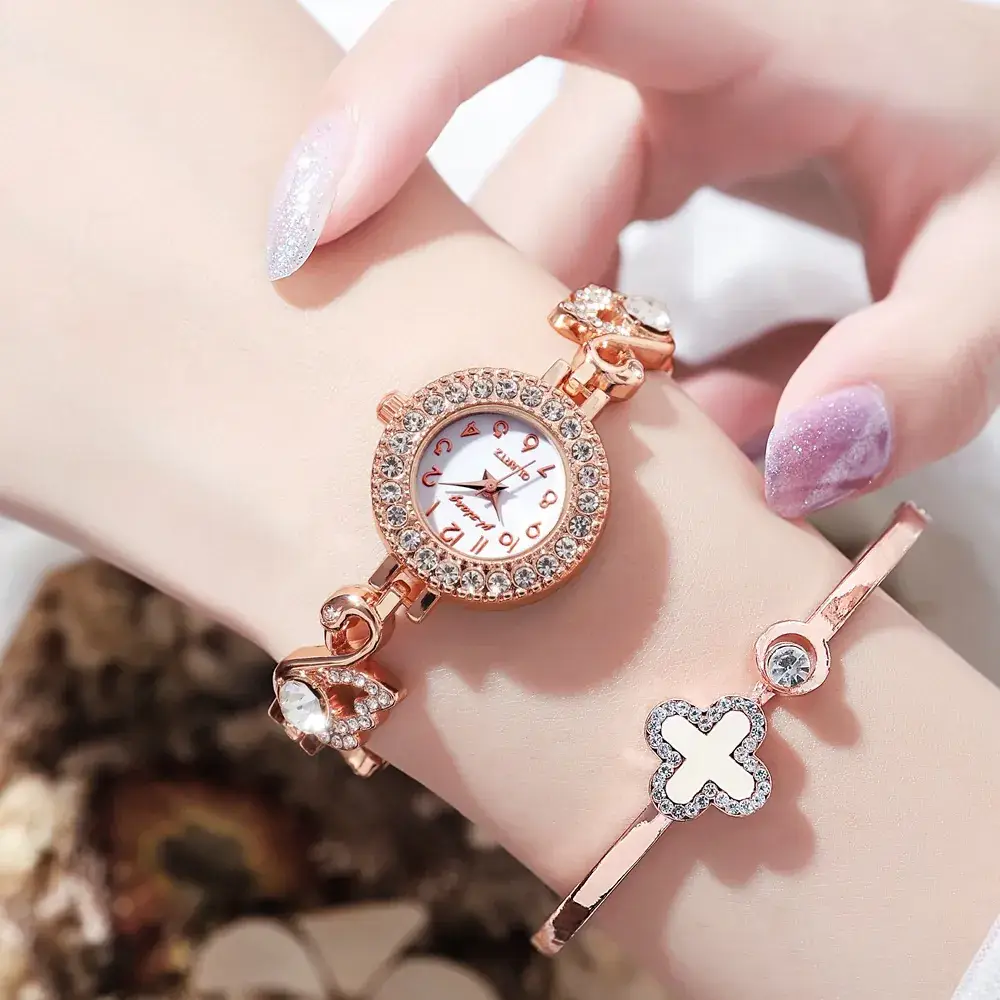 Luxury Diamond Swan Bracelet Watch for Women - Image 6