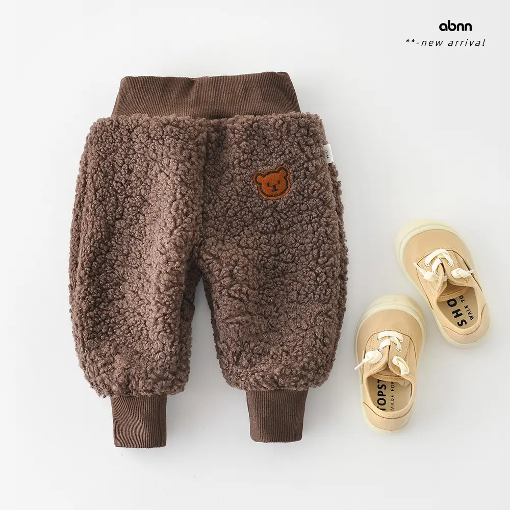 2024 Winter Baby Leg Panties Cartoon Rhombus Plaid Thickened Butt-Covering Pants - Image 4