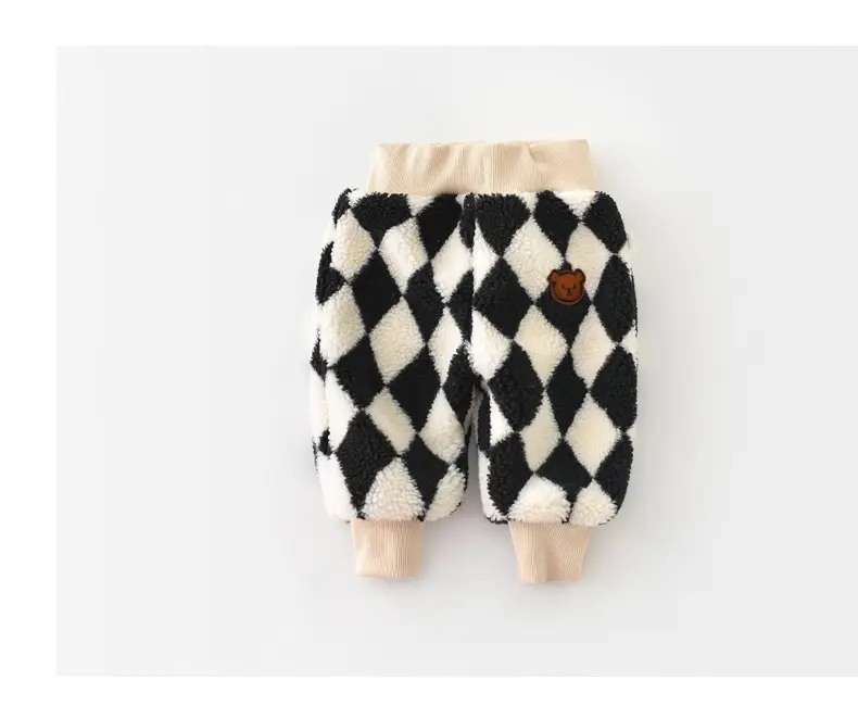 2024 Winter Baby Leg Panties Cartoon Rhombus Plaid Thickened Butt-Covering Pants — feature 41